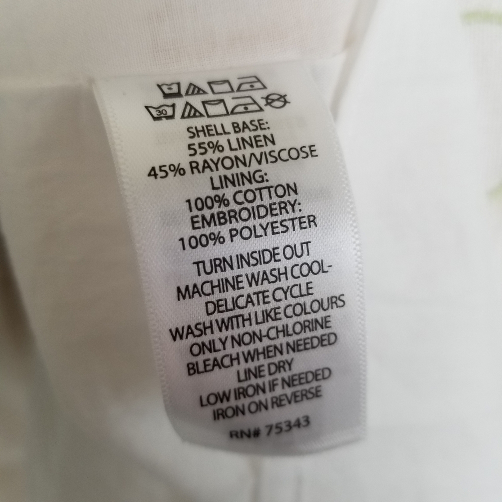 C&C Linen Blend Fruit Dress XL NWT - Picture 13 of 15